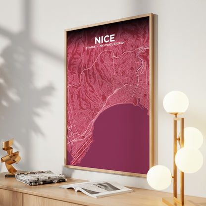 Nice Scarlet Map Poster