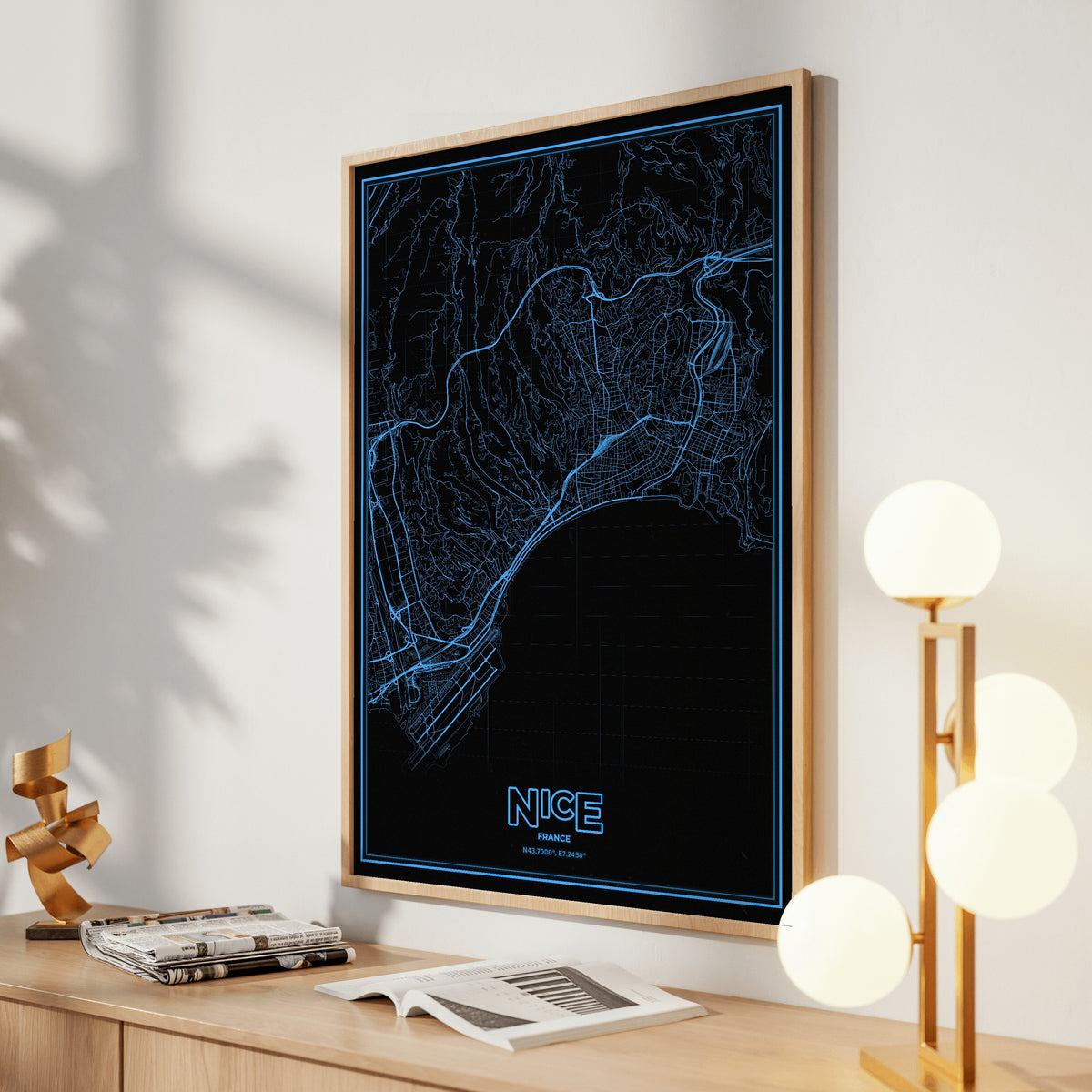 Nice Phosphor Map Poster - IBM Blue