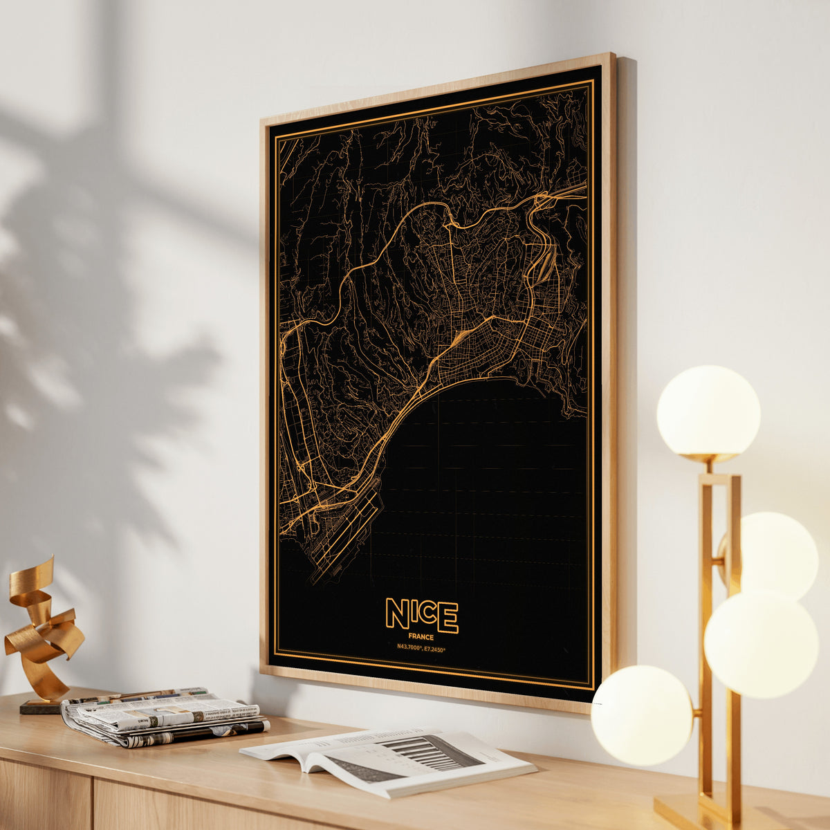 Nice Phosphor Map Poster - Amber CRT