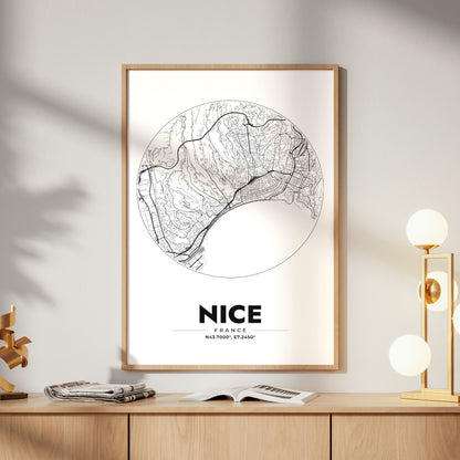 Nice Spot Map Poster