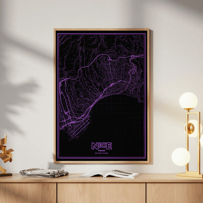 Nice Phosphor Map Poster - EGA Violet