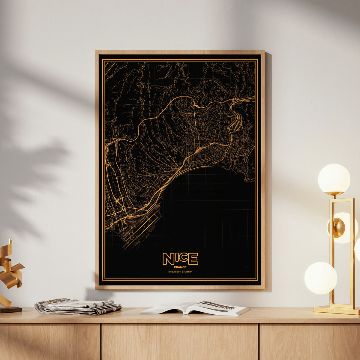 Nice Phosphor Map Poster - Amber CRT