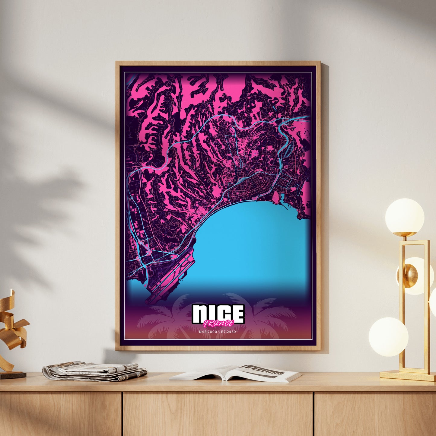 Nice GTA Map Poster