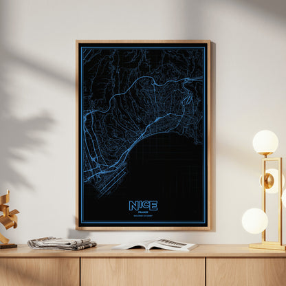 Nice Phosphor Map Poster - IBM Blue