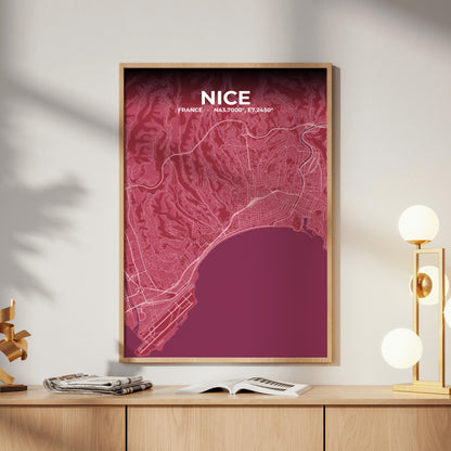 Nice Scarlet Map Poster