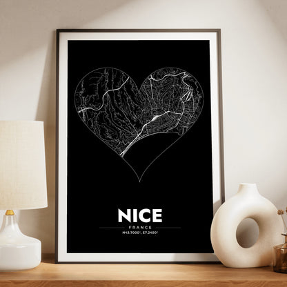 Nice Heart Map Poster