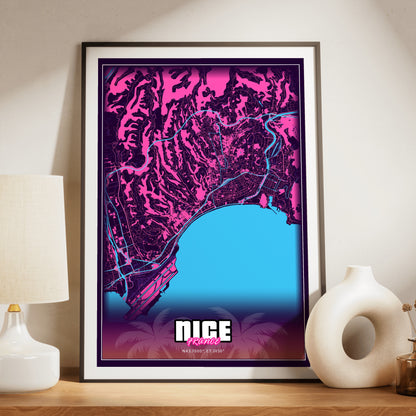 Nice GTA Map Poster