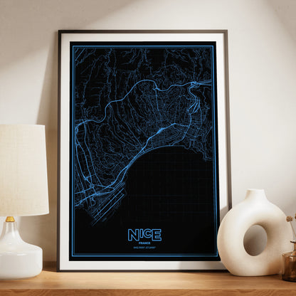 Nice Phosphor Map Poster - IBM Blue
