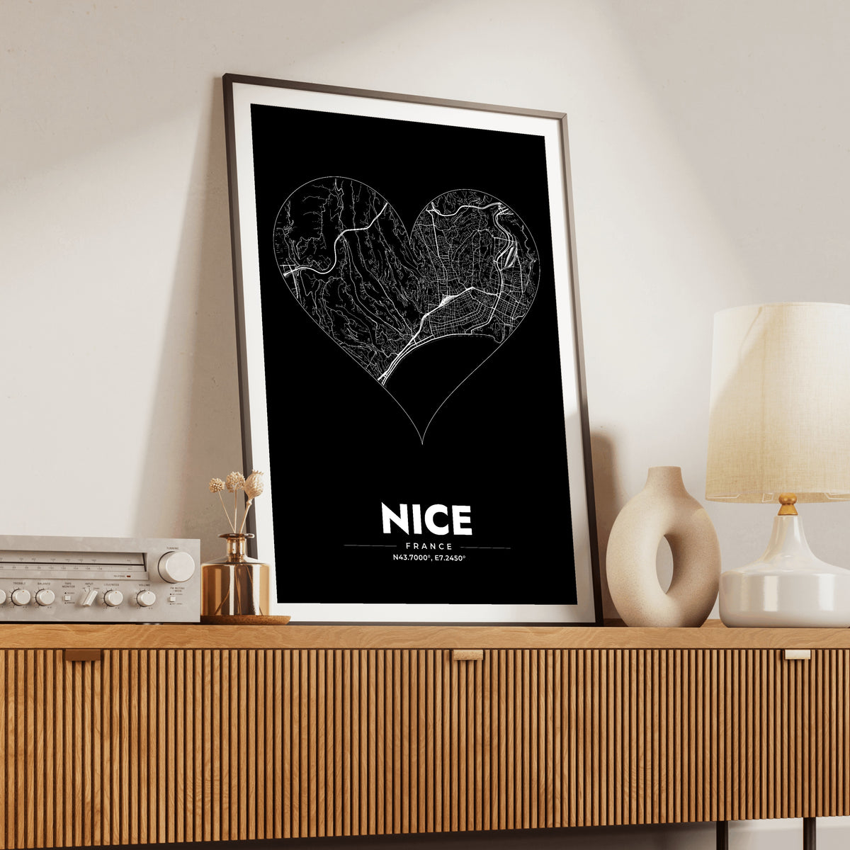 Nice Heart Map Poster