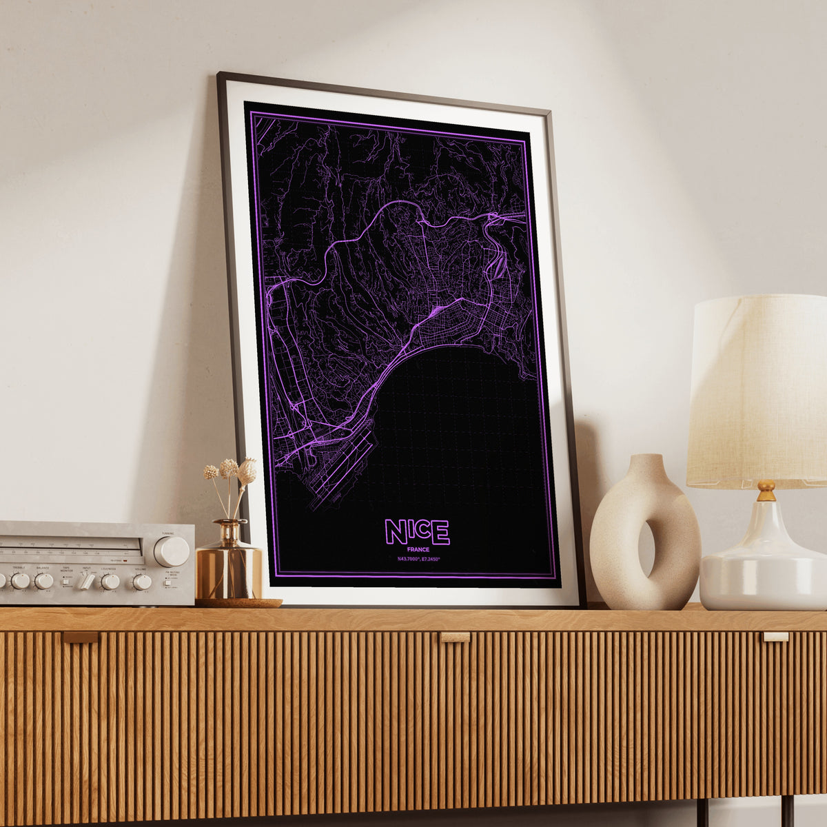 Nice Phosphor Map Poster - EGA Violet