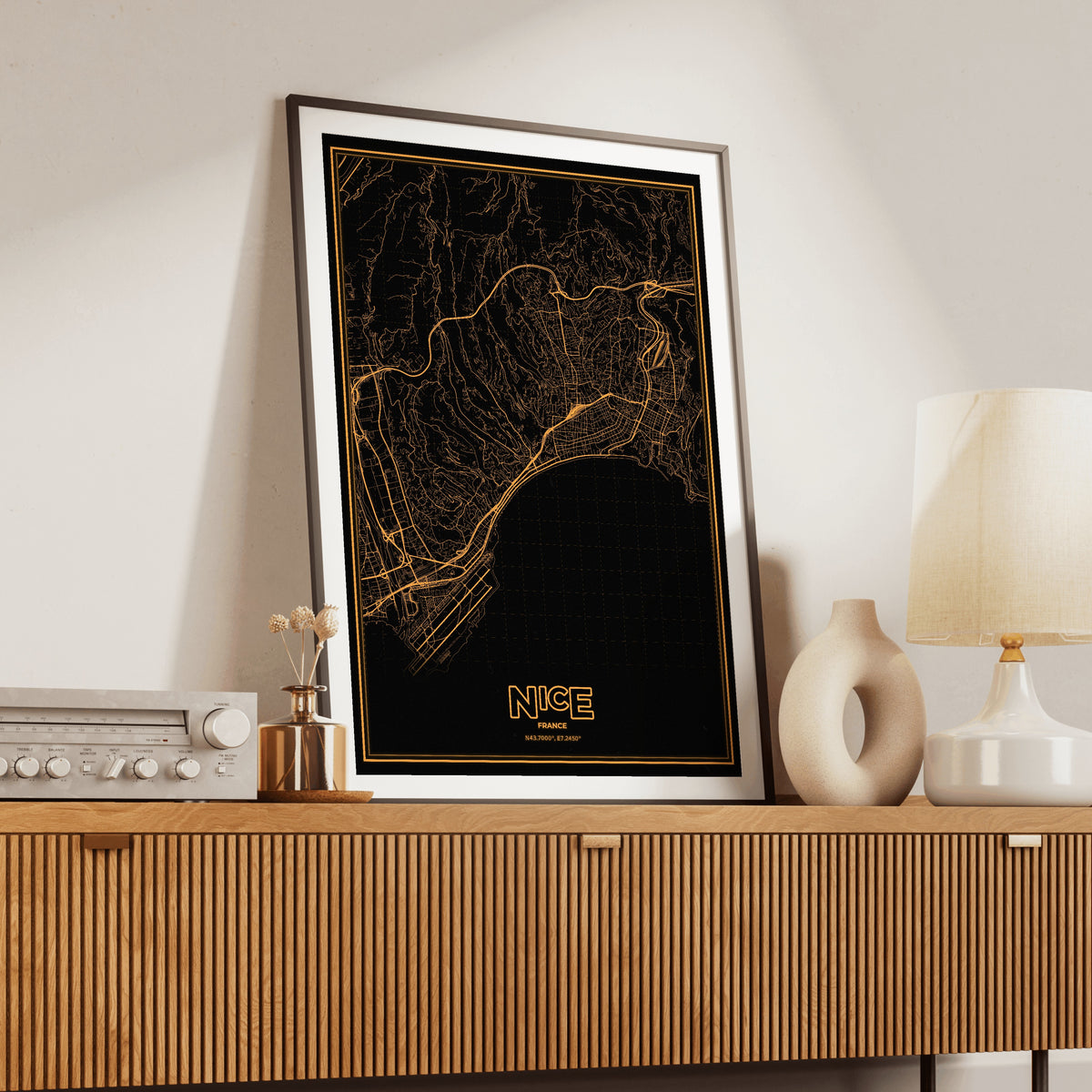 Nice Phosphor Map Poster - Amber CRT