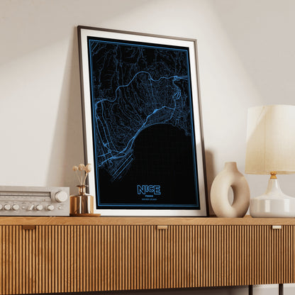 Nice Phosphor Map Poster - IBM Blue