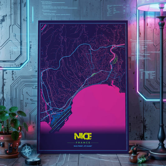 Nice Cyberpunk Map Poster