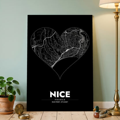 Nice Heart Map Poster