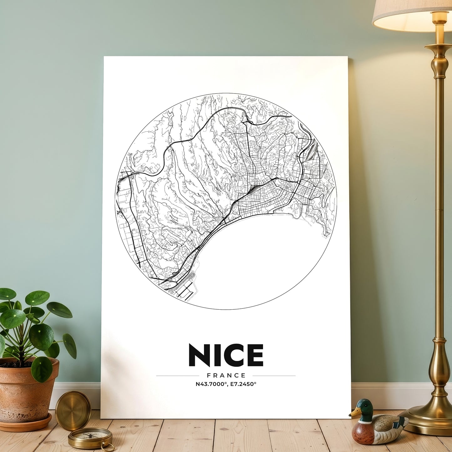 Nice Spot Map Poster