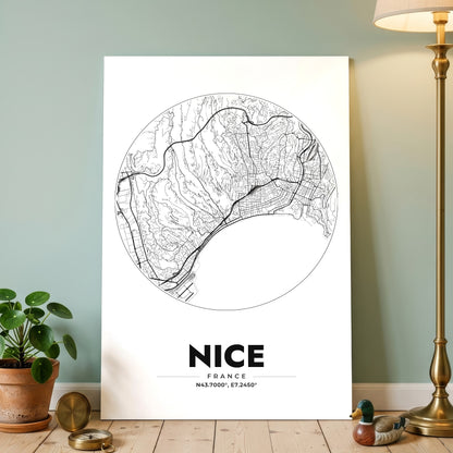 Nice Spot Map Poster