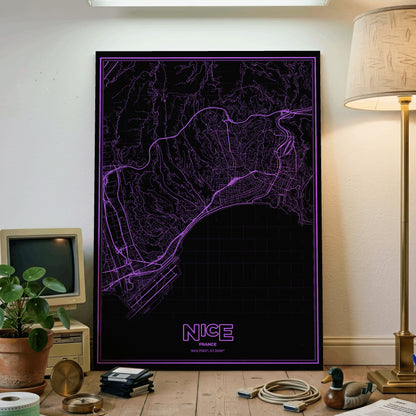 Nice Phosphor Map Poster - EGA Violet