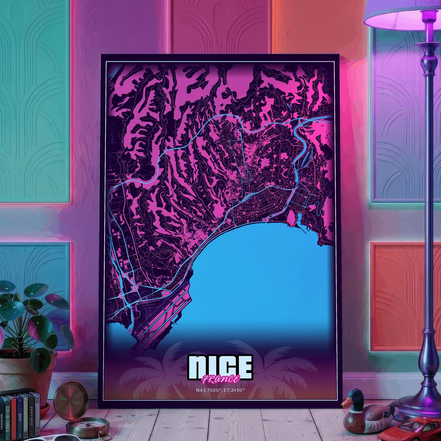 Nice GTA Map Poster