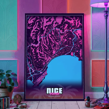 Nice GTA Map Poster
