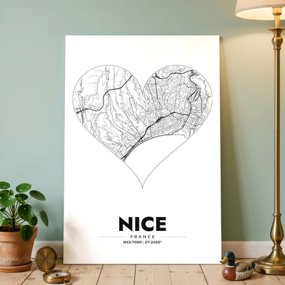 Nice Heart Map Poster