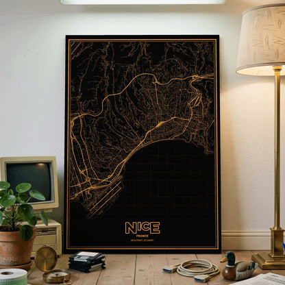 Nice Phosphor Map Poster - Amber CRT