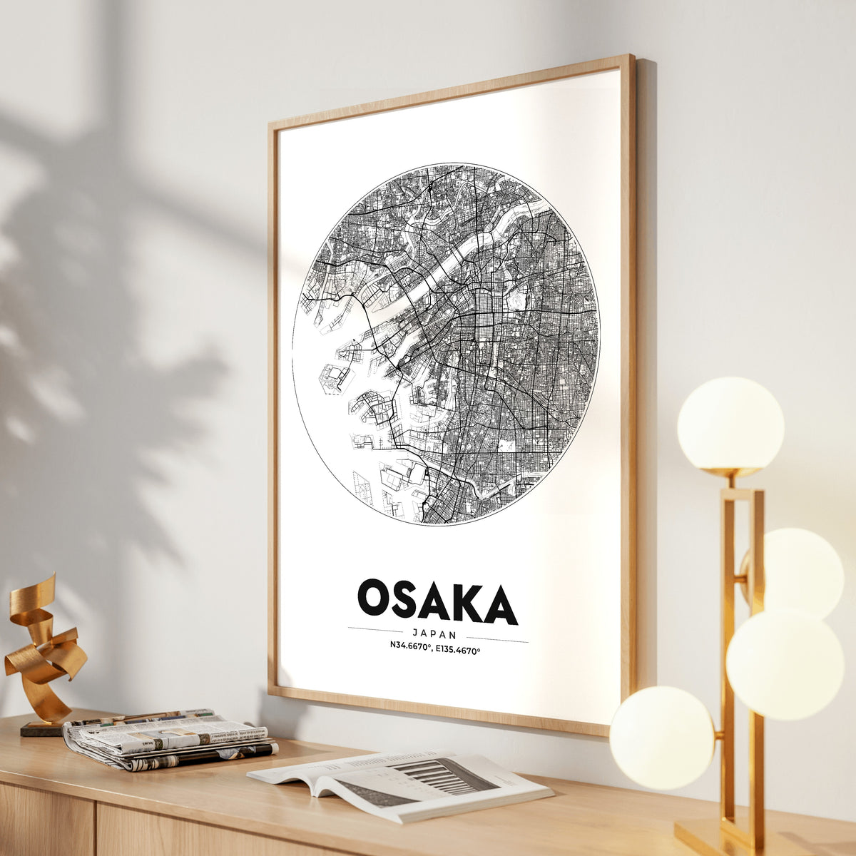 Osaka Spot Map Poster