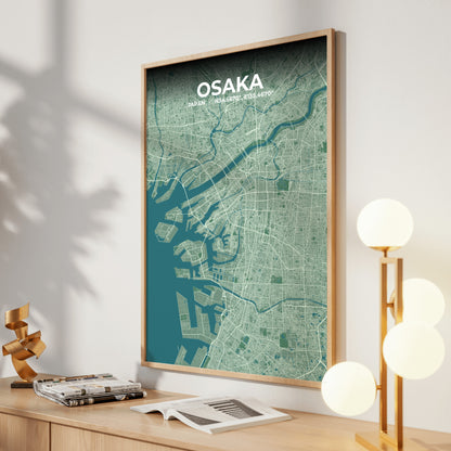 Osaka Mist Map Poster