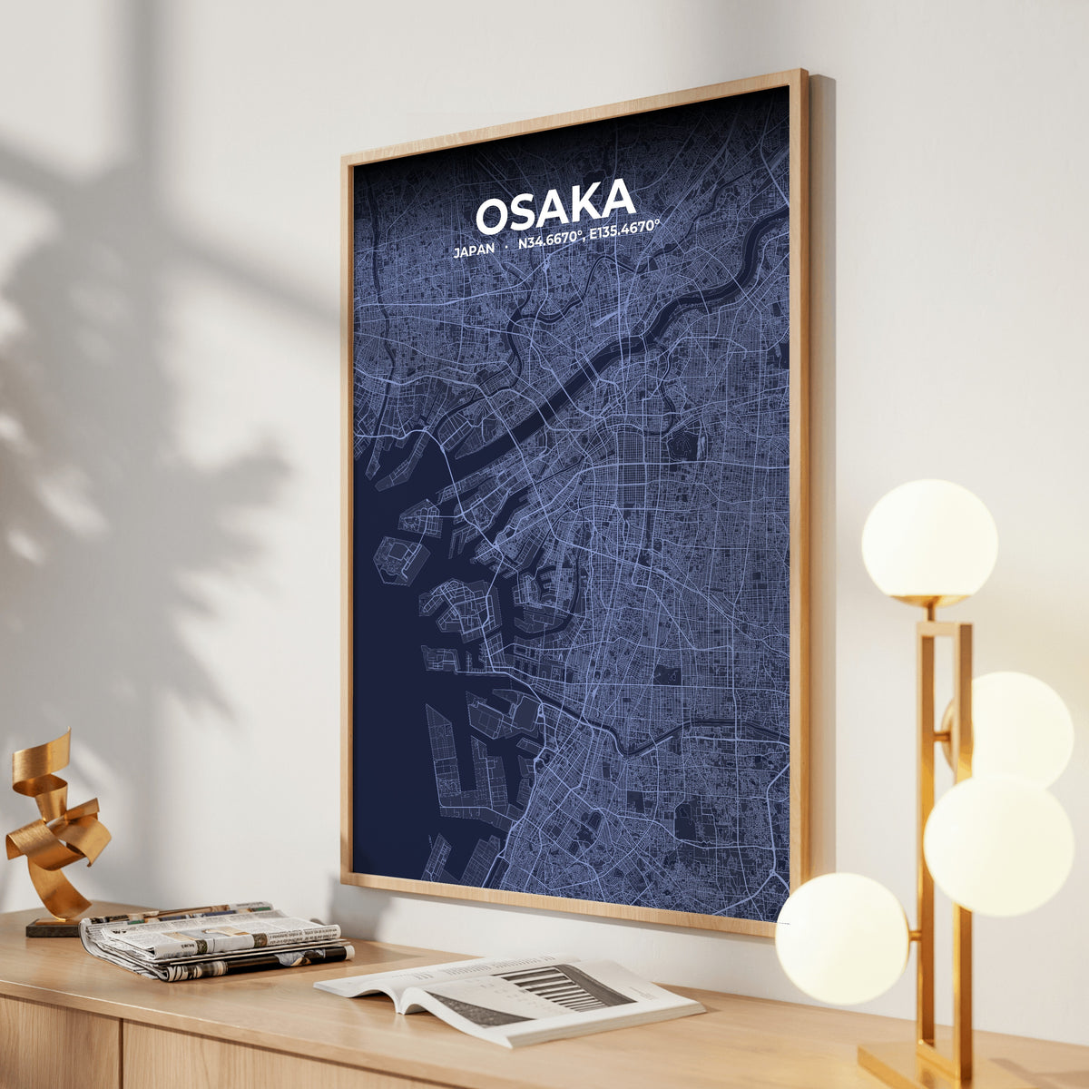 Osaka Tide Map Poster
