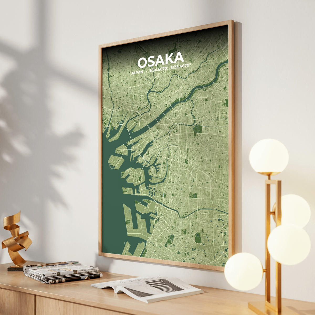 Osaka Clay Map Poster
