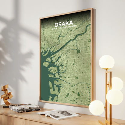 Osaka Clay Map Poster