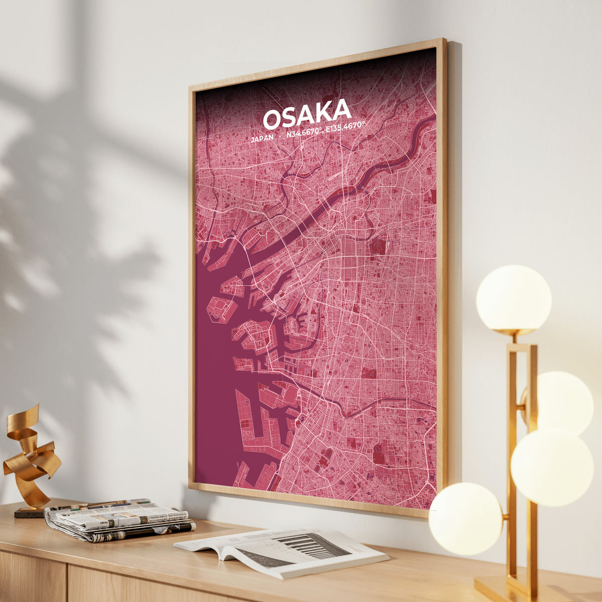 Osaka Scarlet Map Poster