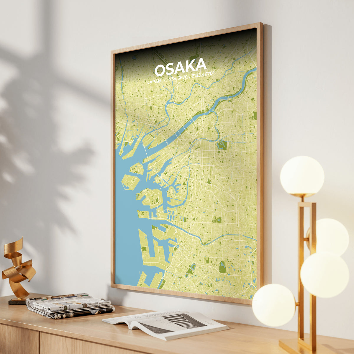 Osaka Fern Map Poster