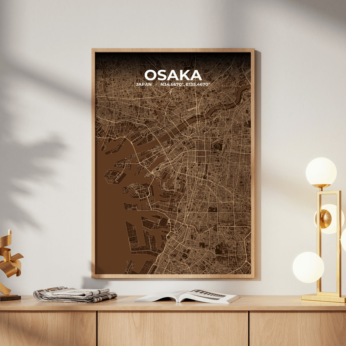 Osaka Plum Map Poster
