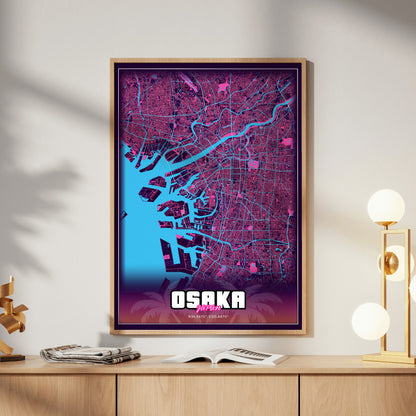 Osaka GTA Map Poster