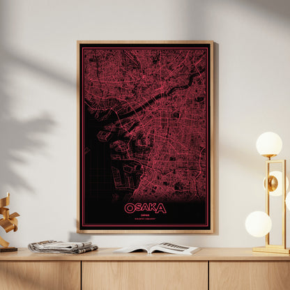 Osaka Phosphor Map Poster - System Alert