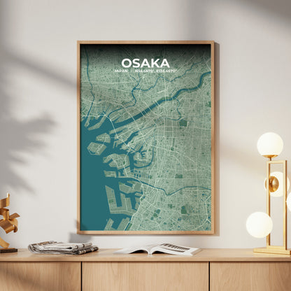Osaka Mist Map Poster