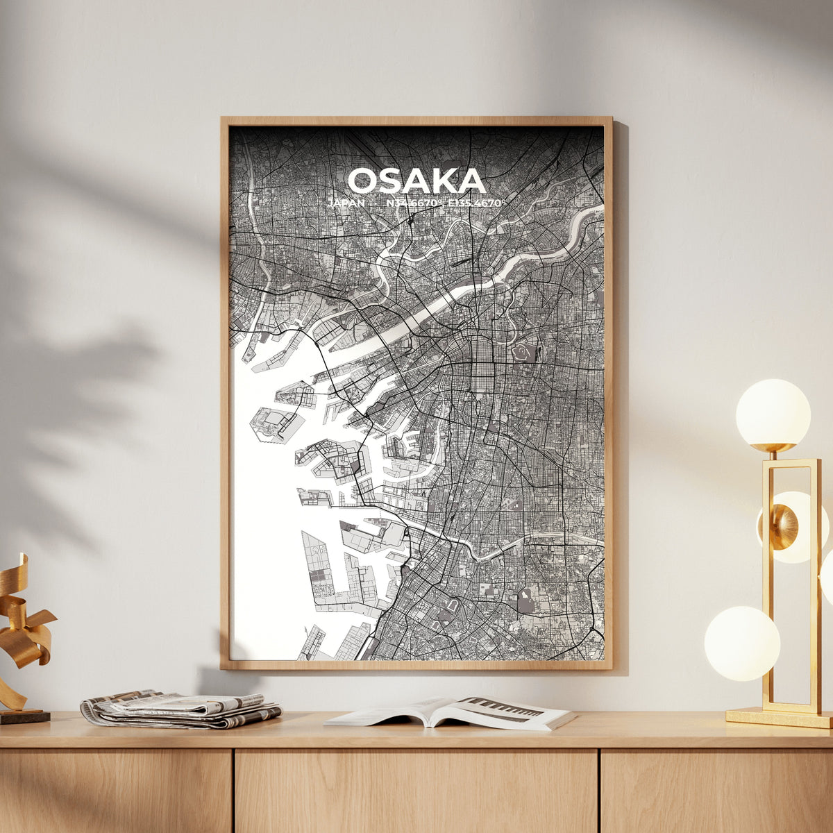 Osaka Ash Map Poster