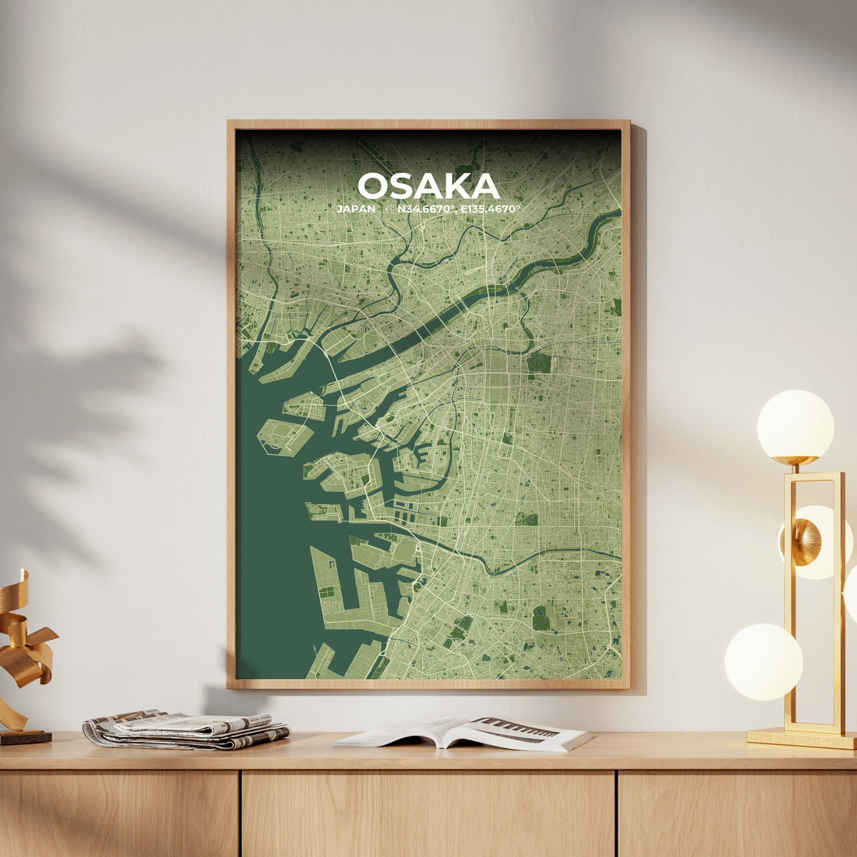 Osaka Clay Map Poster