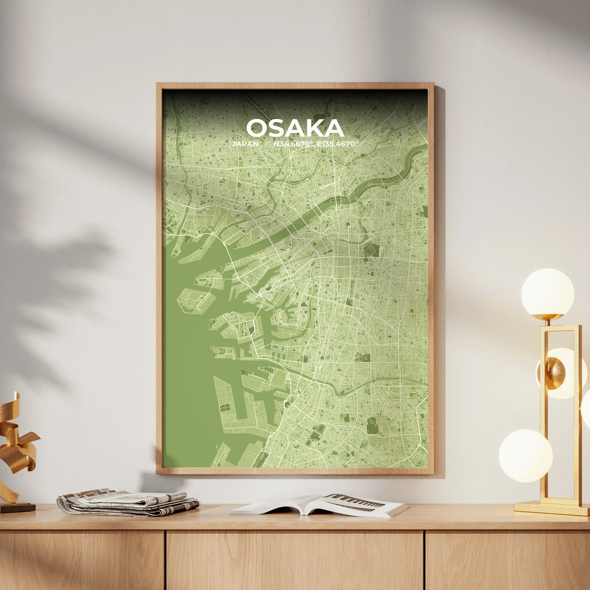 Osaka Grove Map Poster