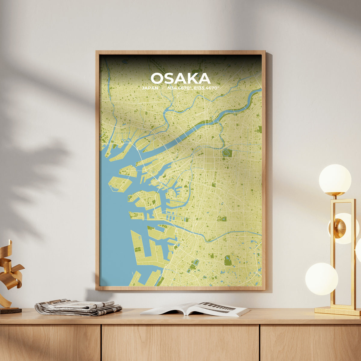 Osaka Fern Map Poster