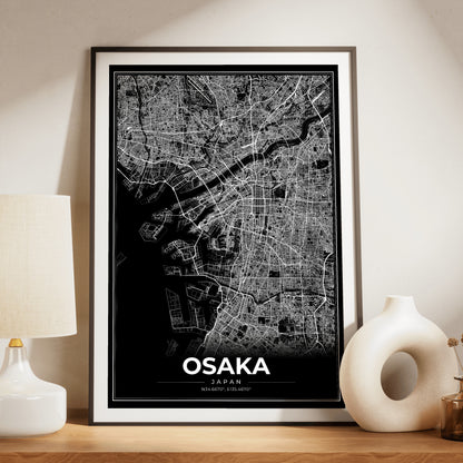 Osaka Modern Map Poster
