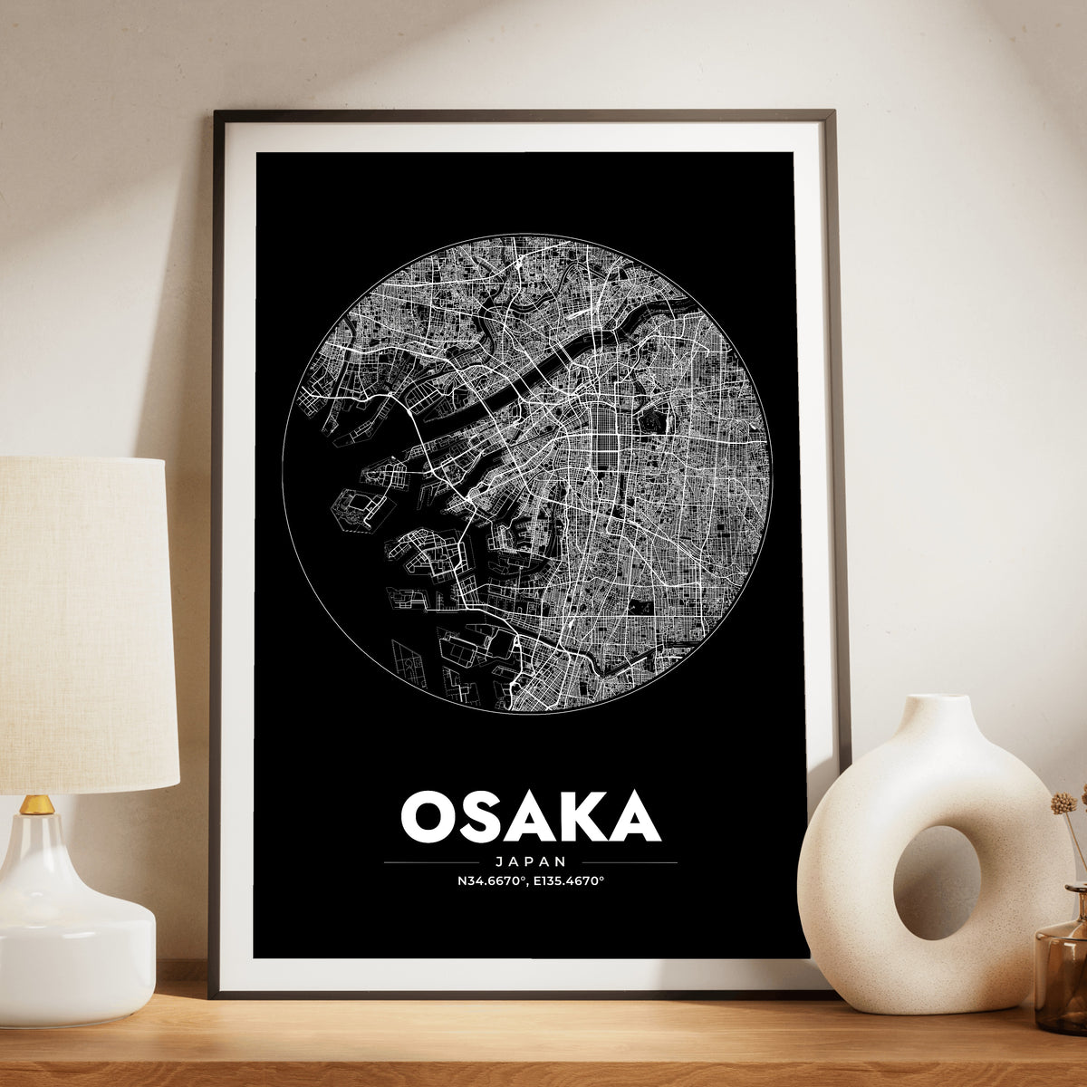 Osaka Spot Map Poster
