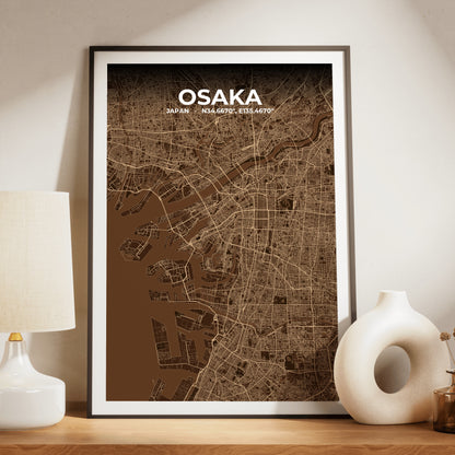 Osaka Plum Map Poster