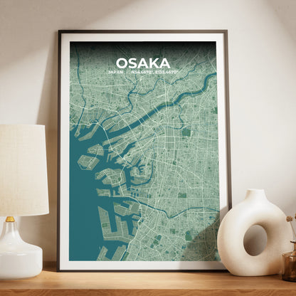 Osaka Mist Map Poster