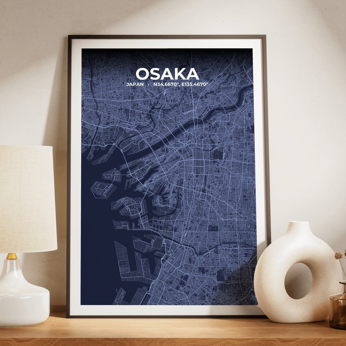 Osaka Tide Map Poster