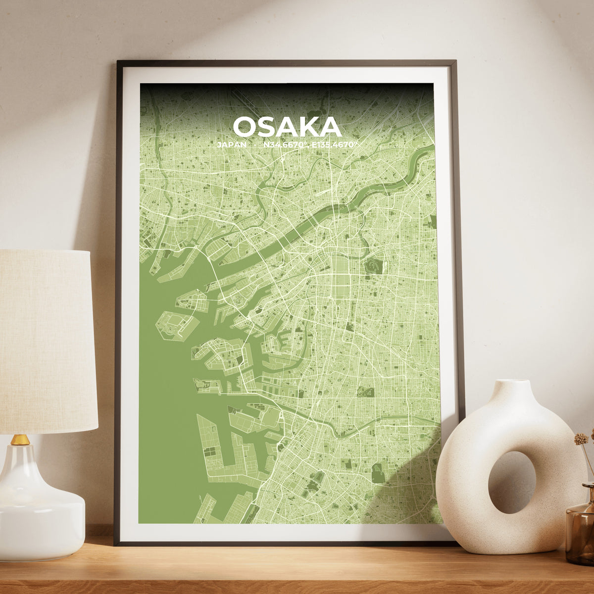 Osaka Grove Map Poster