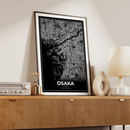 Osaka Modern Map Poster