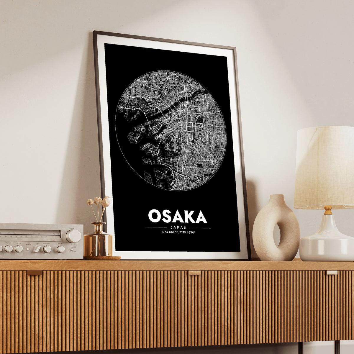 Osaka Spot Map Poster