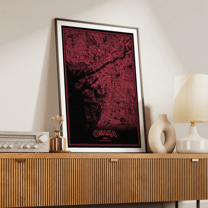 Osaka Phosphor Map Poster - System Alert