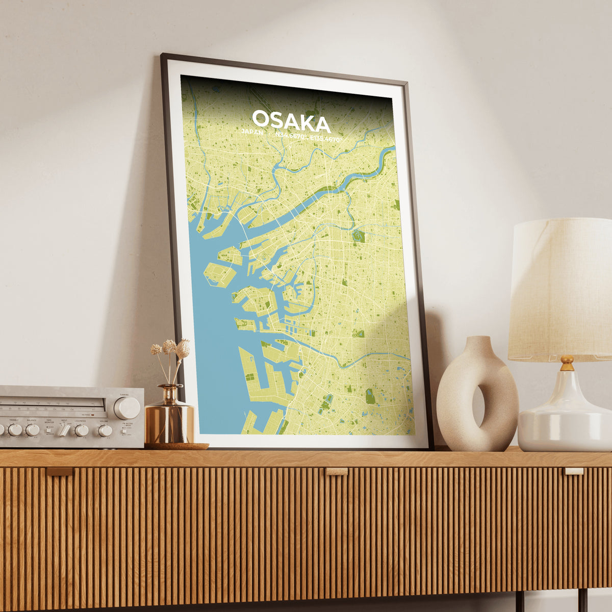Osaka Fern Map Poster